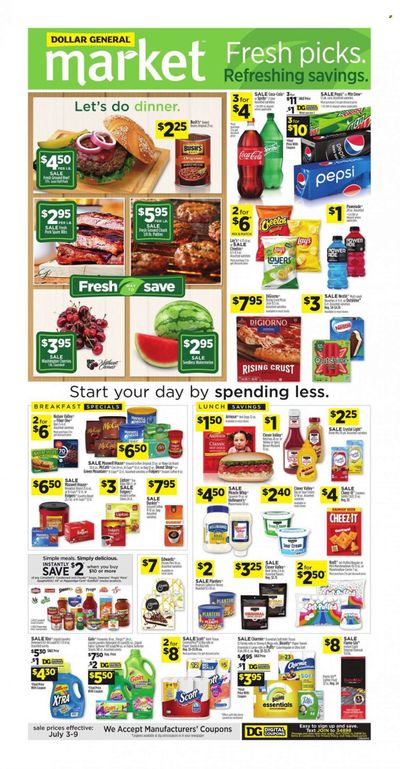 Dollar General (IN, OH) Weekly Ad Flyer July 4 to July 11