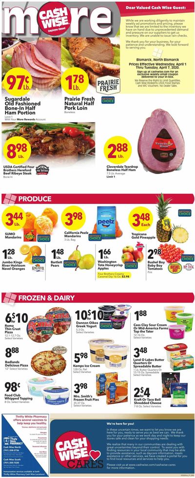 Cash Wise Weekly Ad & Flyer April 1 to 7