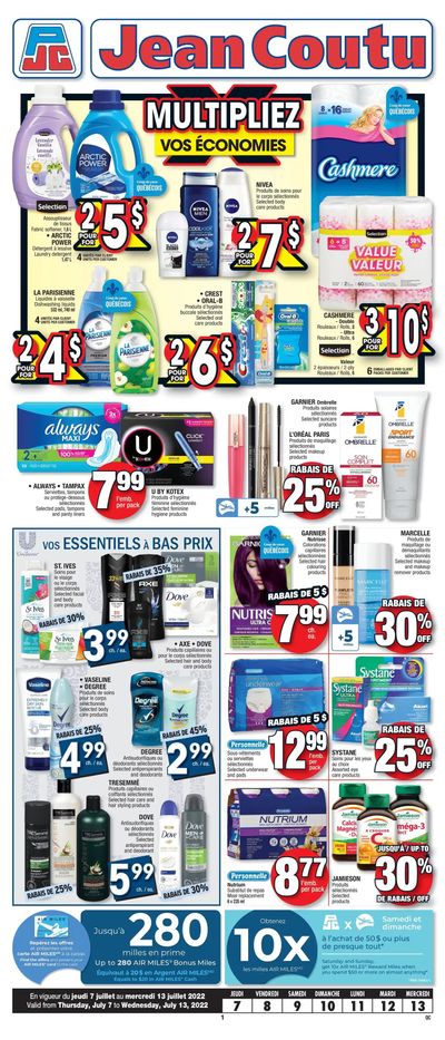 Jean Coutu (QC) Flyer July 7 to 13