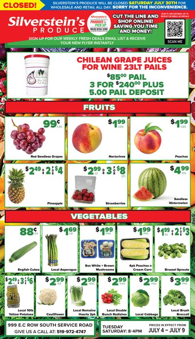 Silverstein's Produce Flyer July 5 to 9
