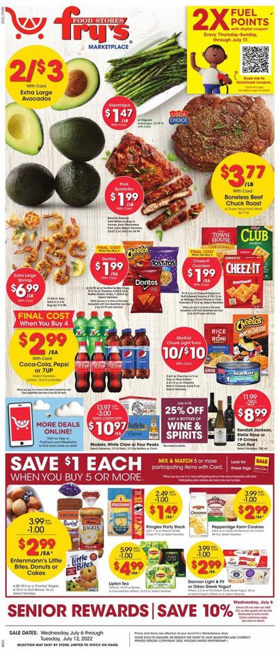Fry’s (AZ) Weekly Ad Flyer July 5 to July 12