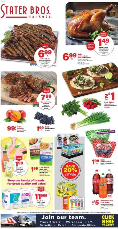 Stater Bros. (CA) Weekly Ad Flyer July 5 to July 12 Stater Bros. (CA) Weekly Ad Flyer July 5 to July 12