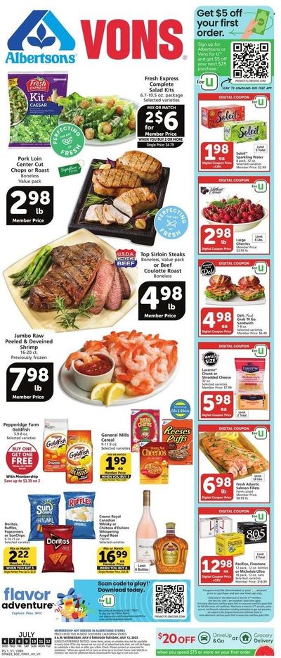 Vons (CA) Weekly Ad Flyer July 5 to July 12