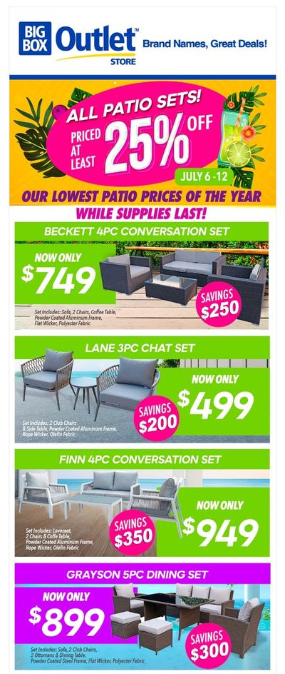 Big Box Outlet Store Flyer July 6 to 12