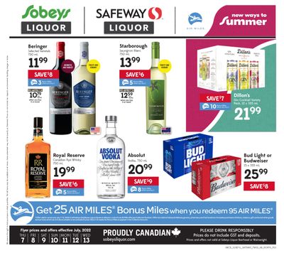 Sobeys/Safeway (AB) Liquor Flyer July 7 to 13