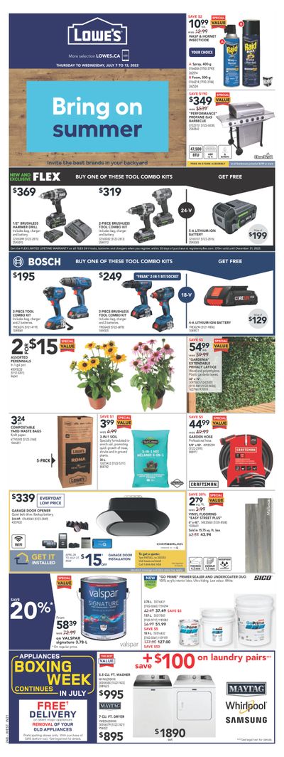 Lowe's (West) Flyer July 7 to 13