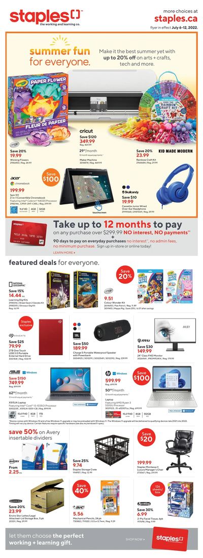 Staples Flyer July 6 to 12