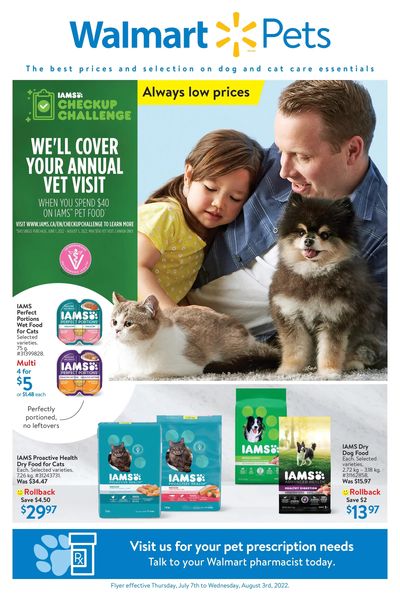 Walmart Pets Flyer July 7 to August 3
