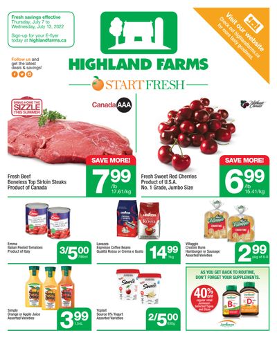 Highland Farms Flyer July 7 to 13