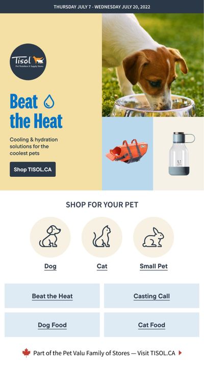 Tisol Pet Nutrition & Supply Stores Flyer July 7 to 20