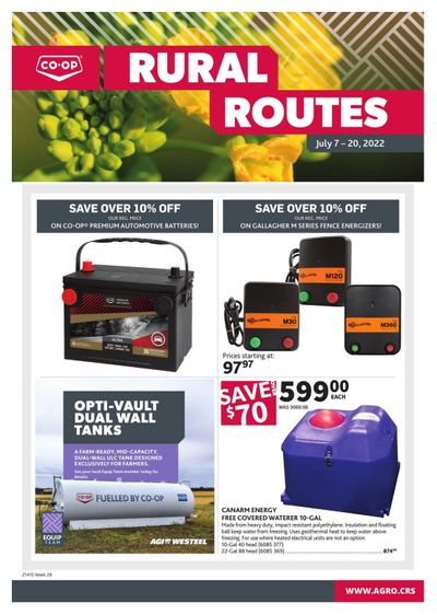 Co-op (West) Rural Routes Flyer July 7 to 20
