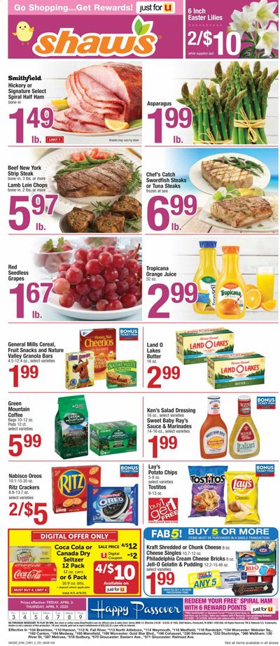 Shaw’s Weekly Ad & Flyer April 3 to 9