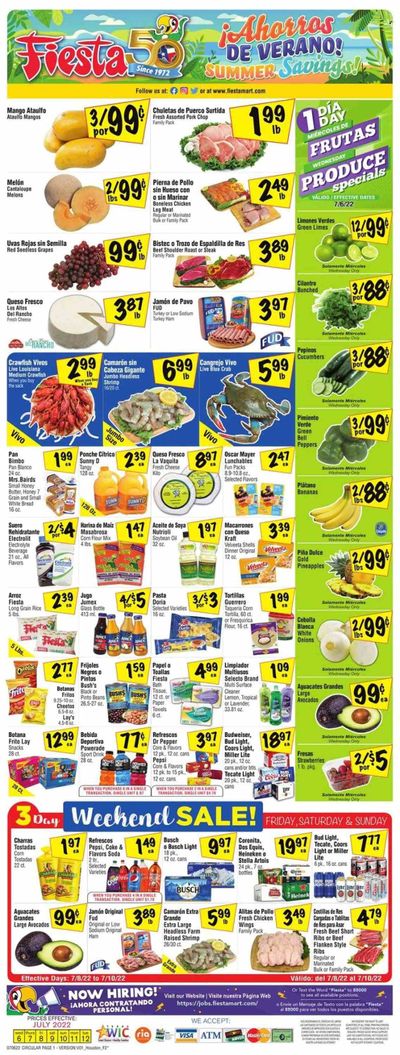 Fiesta Mart (TX) Weekly Ad Flyer July 6 to July 13