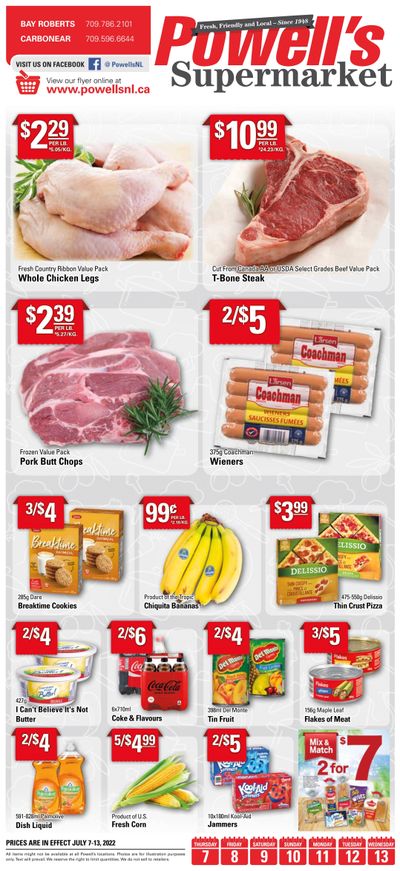 Powell's Supermarket Flyer July 7 to 13
