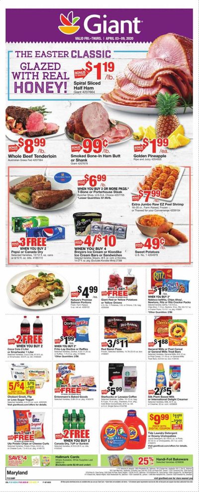 Giant Food Weekly Ad & Flyer April 3 to 9