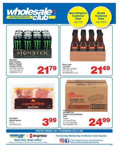 Wholesale Club (West) Flyer July 7 to 27