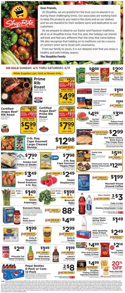 ShopRite Weekly Ad & Flyer April 5 to 11
