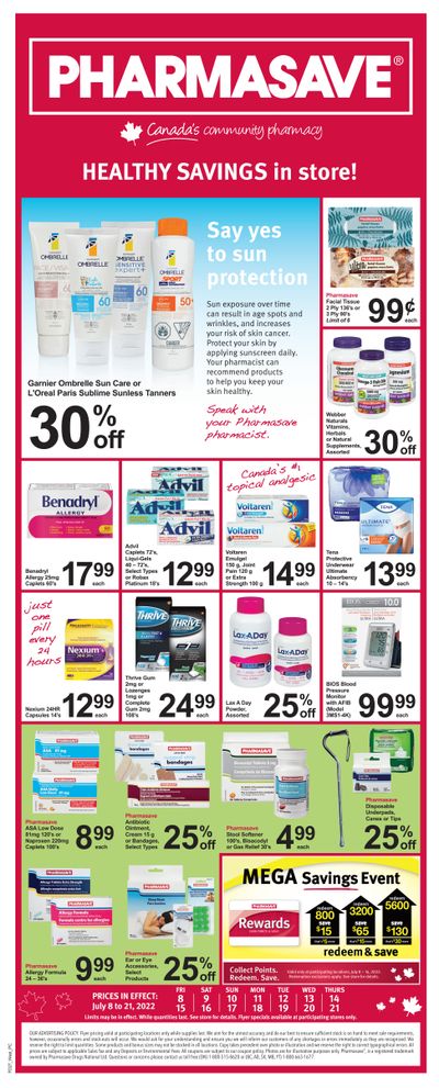 Pharmasave (BC, SK & MB) Flyer July 8 to 21