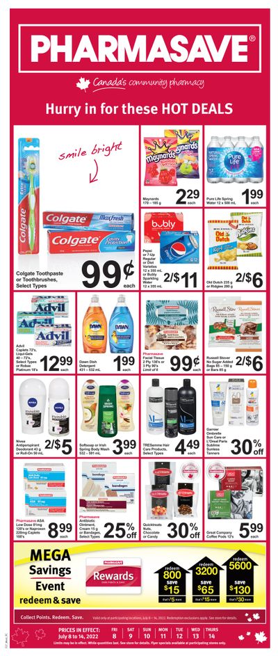 Pharmasave (BC, SK & MB) Flyer July 8 to 14
