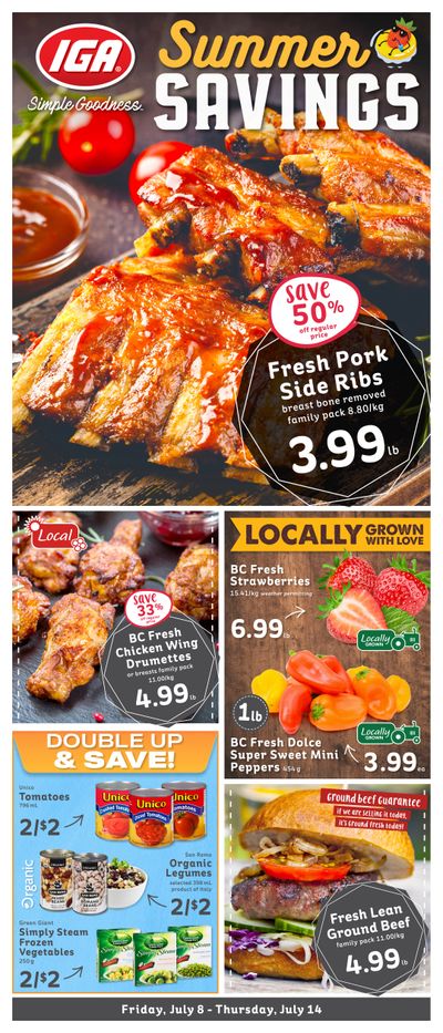 IGA Stores of BC Flyer July 8 to 14