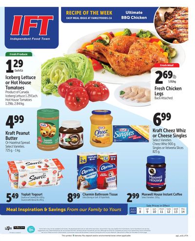 IFT Independent Food Town Flyer July 8 to 14