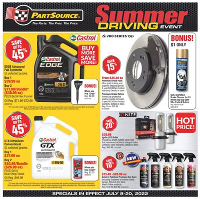 PartSource Flyer July 8 to 20