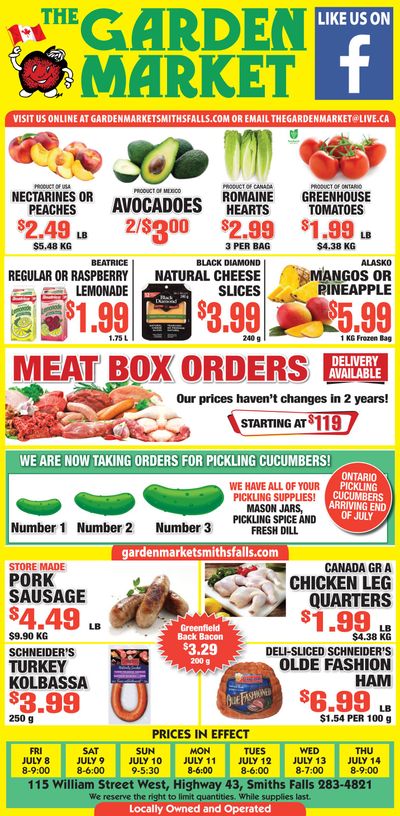 The Garden Market Flyer July 8 to 14