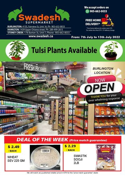 Swadesh Supermarket Flyer July 7 to 13