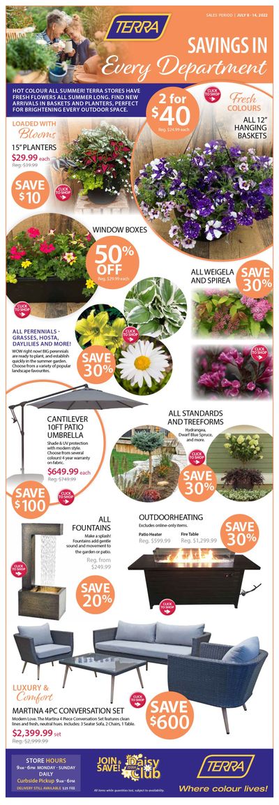 Terra Greenhouses Flyer July 8 to 14