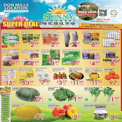 Sunny Foodmart (Don Mills) Flyer July 8 to 14