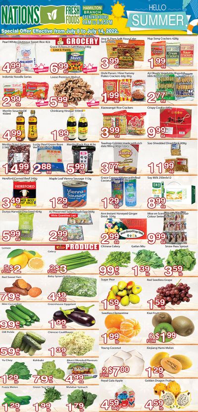 Nations Fresh Foods (Hamilton) Flyer July 8 to 14