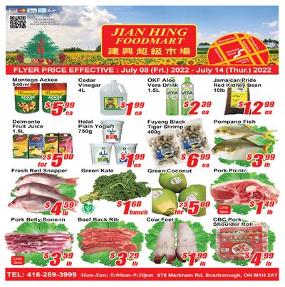 Jian Hing Foodmart (Scarborough) Flyer July 8 to 14