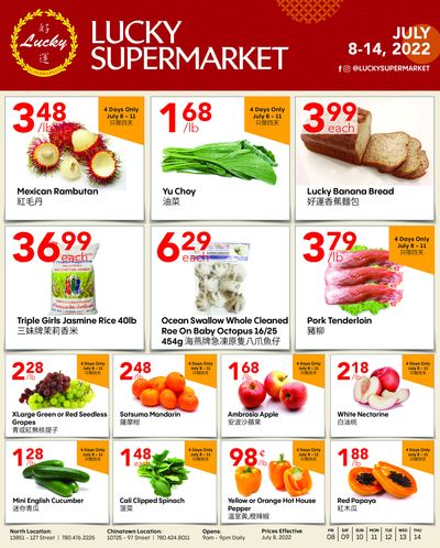 Lucky Supermarket (Edmonton) Flyer July 8 to 14