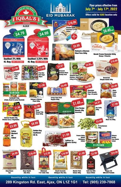 Iqbal Foods (Ajax) Flyer July 7 to 17