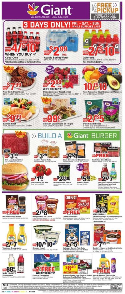 Giant Food (DE, MD, VA) Weekly Ad Flyer July 8 to July 15