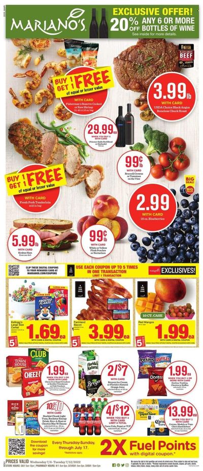 Mariano’s (IL) Weekly Ad Flyer July 8 to July 15