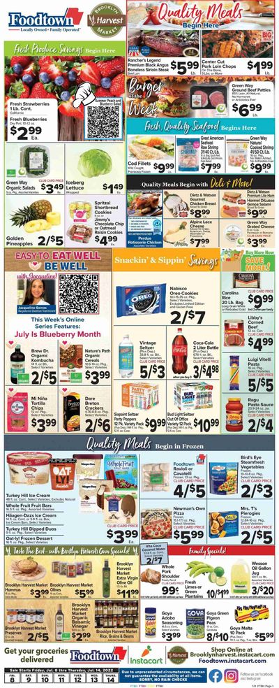 Foodtown (NJ, NY, PA) Weekly Ad Flyer July 8 to July 15