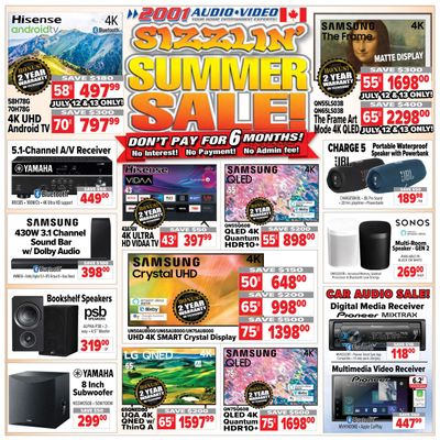 2001 Audio Video Flyer July 8 to 14
