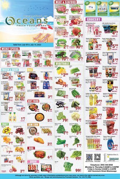 Oceans Fresh Food Market (Mississauga) Flyer July 8 to 14
