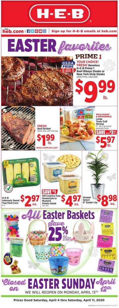 H-E-B Weekly Ad & Flyer April 4 to 11