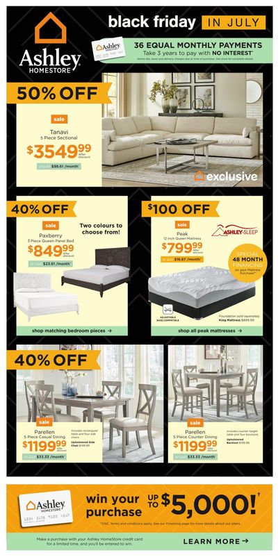 Ashley HomeStore (ON) Flyer July 12 to August 1