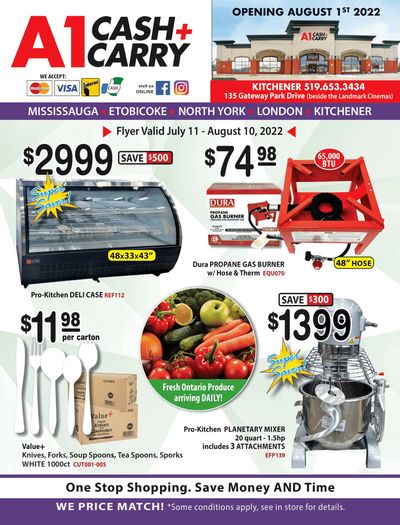 A-1 Cash and Carry Flyer July 11 to August 10
