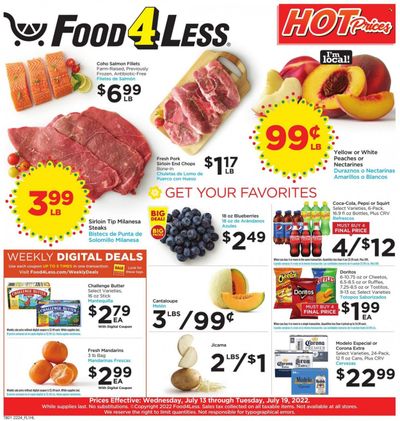 Food 4 Less (CA) Weekly Ad Flyer July 12 to July 19