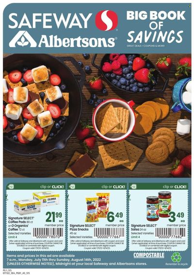 Safeway (WA) Weekly Ad Flyer Specials July 11 to August 14, 2022