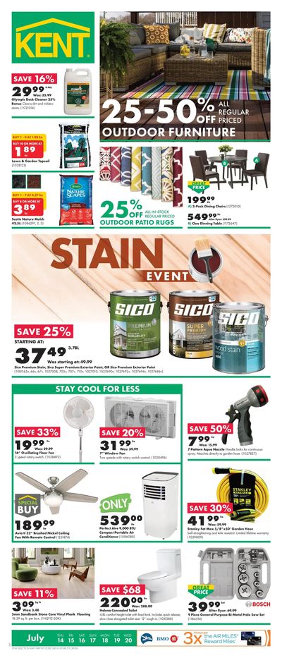 Kent Building Supplies Flyer July 14 to 20