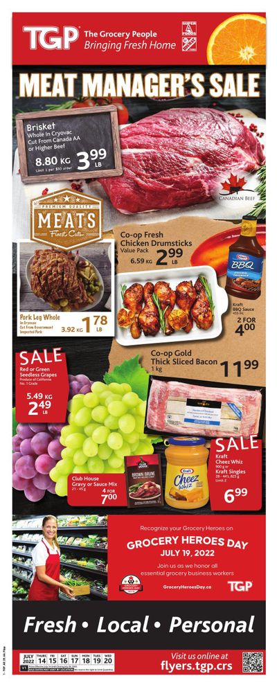 TGP The Grocery People Flyer July 14 to 20