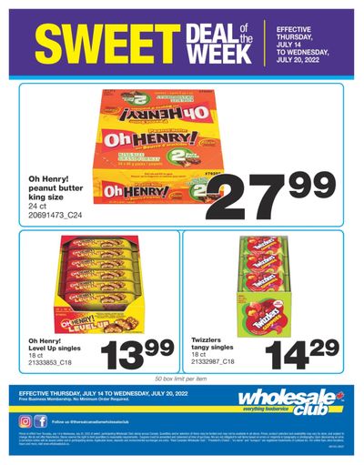 Wholesale Club Sweet Deal of the Week Flyer July 14 to 20