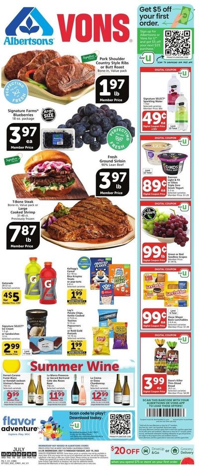 Albertsons (CA, ID, LA, MT, OR, TX, WA) Weekly Ad Flyer July 14 to July 21