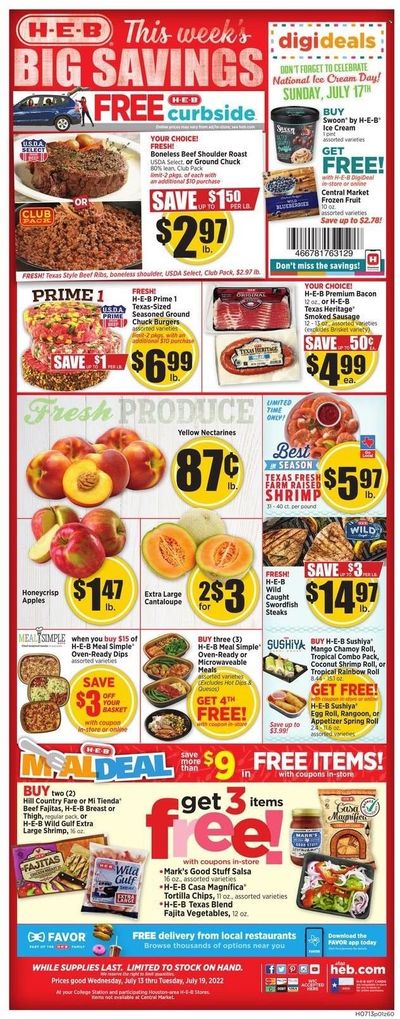 H-E-B (TX) Weekly Ad Flyer July 14 to July 21