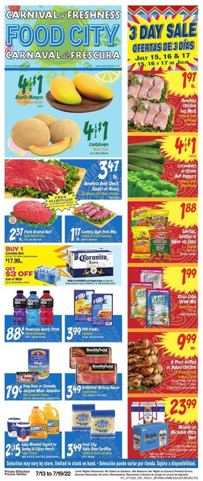 Food City (AZ) Weekly Ad Flyer July 14 to July 21